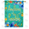 Think Positive Double Sided House Flag