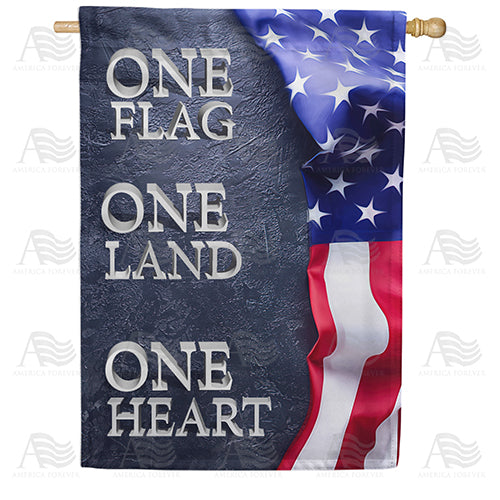 One America Double Sided House Flag