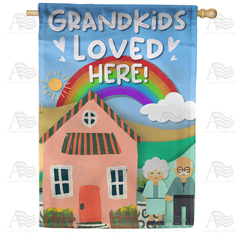 Grandkids Brighten Our Day Double Sided House Flag