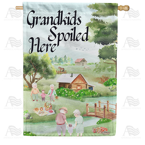 Summer With The Grandkids Double Sided House Flag