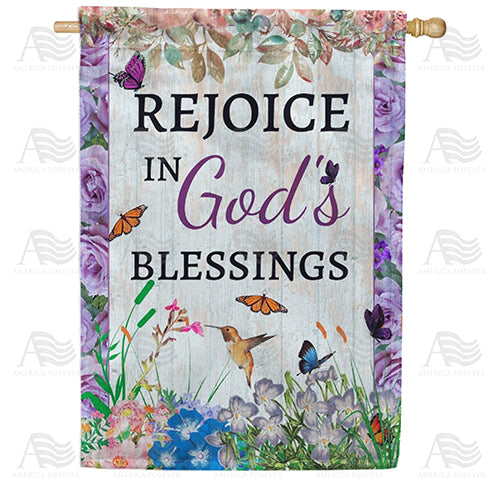 God's Blessings Are Abounding Double Sided House Flag