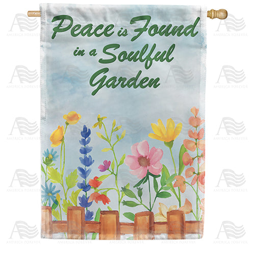 Soulful Garden Floral Double Sided House Flag