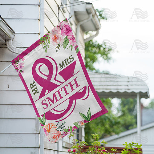 Personalized Mr & Mrs- Mulberry Purple House Flag