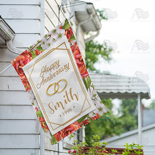Personalized Anniversary Rings House Flag