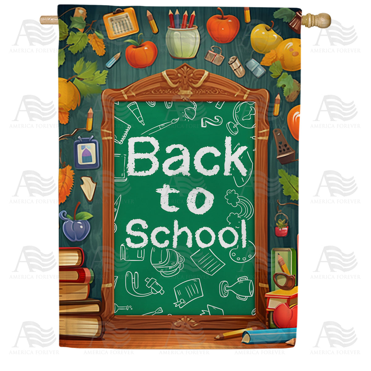 Back To School Essentials Double Sided House Flag