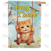 Hang In There Kitty Double Sided House Flag