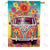 Hippie Van Double Sided House Flag
