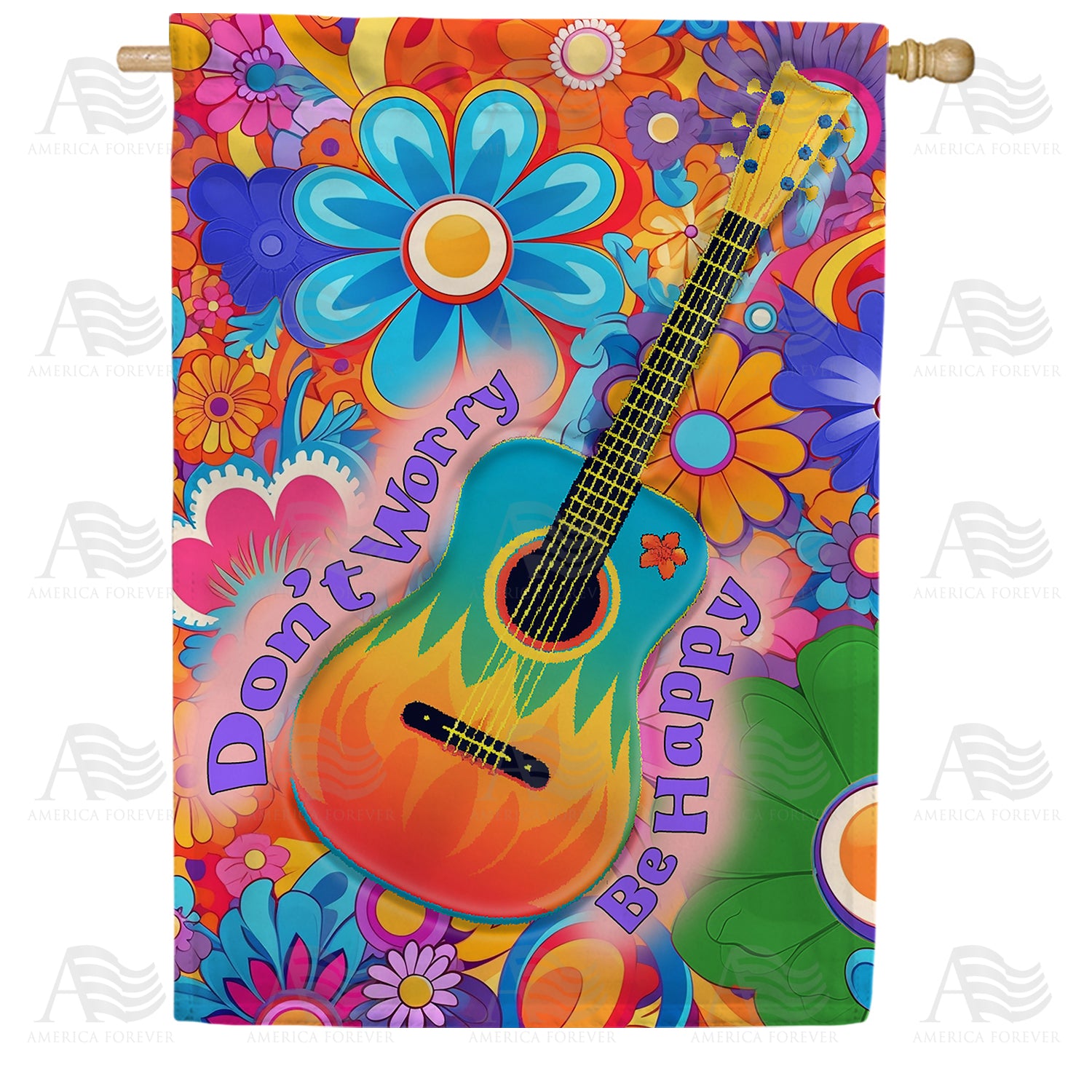 Happy Music Double Sided House Flag