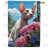 White Sphynx Double Sided House Flag