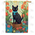 Poised Black Cat Double Sided House Flag