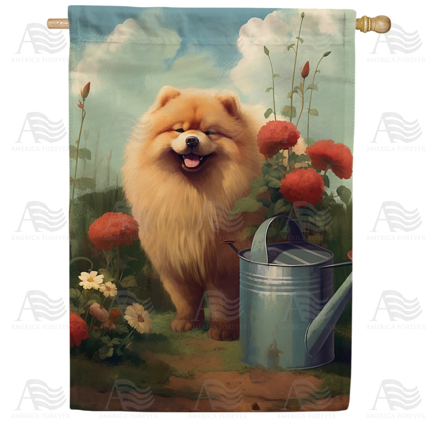 Chow Chow Double Sided House Flag