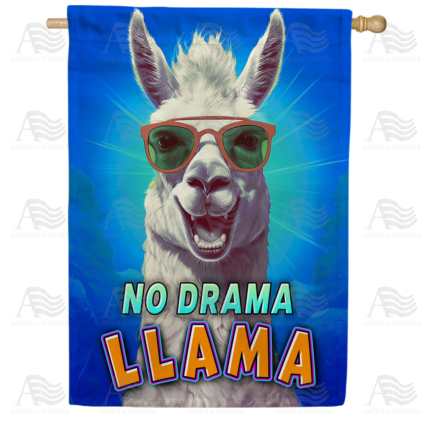 No Drama Llama Double Sided House Flag