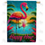 Happy Hour Flamingo Double Sided House Flag