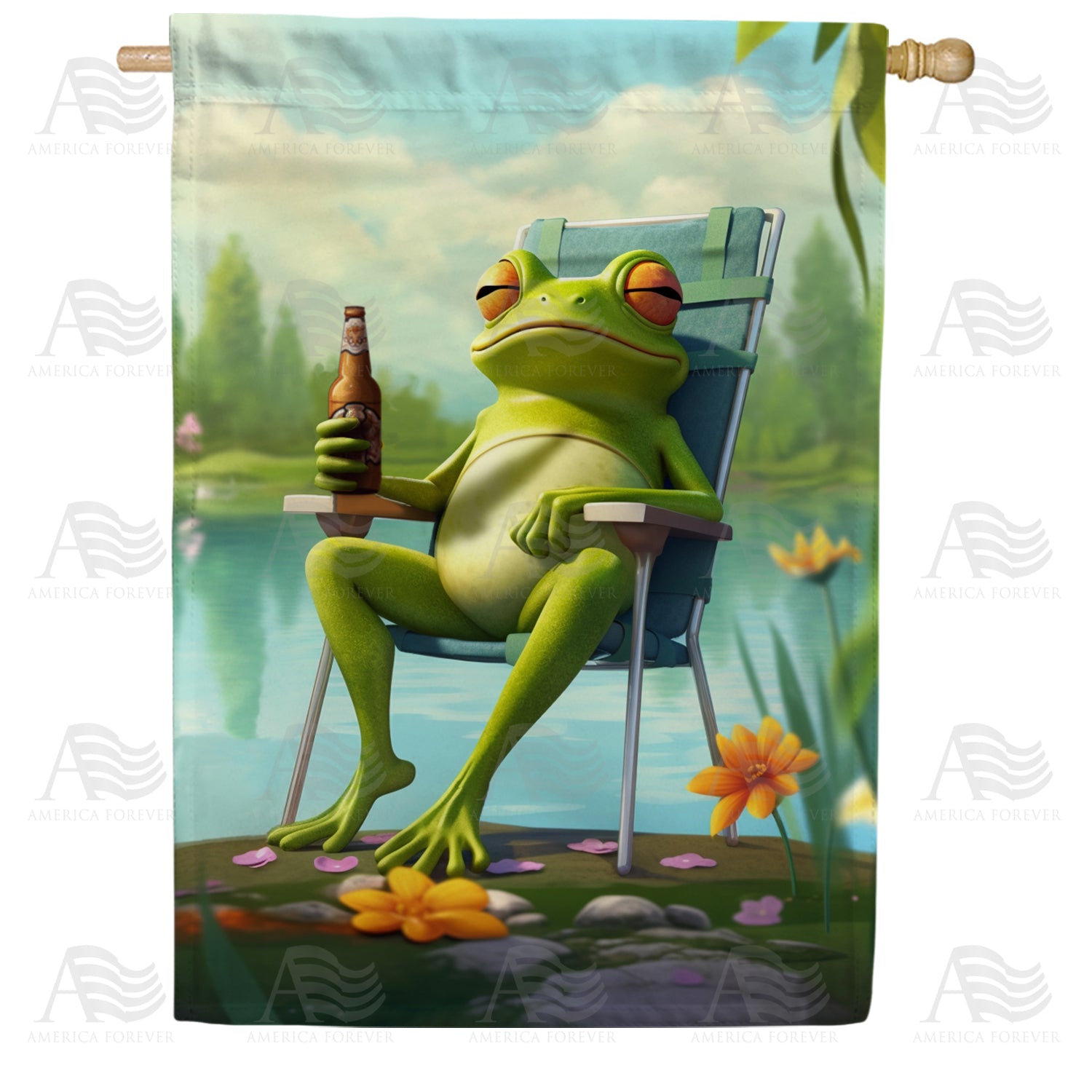 Toadaly Relaxed Double Sided House Flag