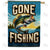 Sunset Bass Fishing Double Sided House Flag