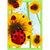 Ladybugs and Sunflowers Double Sided House Flag