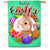 Watercolor Hello Easter Bunny Double Sided House Flag