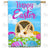 Happy Easter Basket Bunny Double Sided House Flag