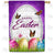 Wood Grain Easter Wishes Double Sided House Flag
