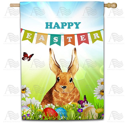 Happy Easter Banner Double Sided House Flag