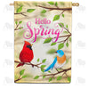The Cardinal and the Bluebird Double Sided House Flag