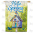 Hello Spring Patriotic Birdhouse Double Sided House Flag