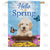 Spring Labrador Puppy Double Sided House Flag