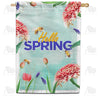 Spring Flowers at the Lake Double Sided House Flag