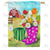 Spring Boots and Watering Can Double Sided House Flag