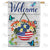 Welcome American Spring Butterflies Double Sided House Flag