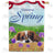 Spring Charles Spaniel Double Sided House Flag