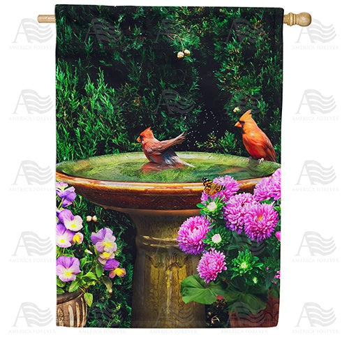 Cardinal Splash Double Sided House Flag