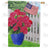 Patriotic Red Geraniums Double Sided House Flag