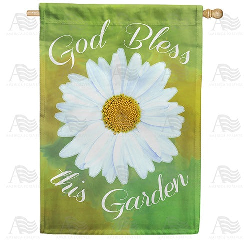God Bless This Garden Double Sided House Flag