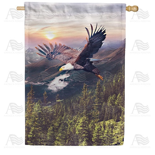 Eagle Evening Flight Double Sided House Flag