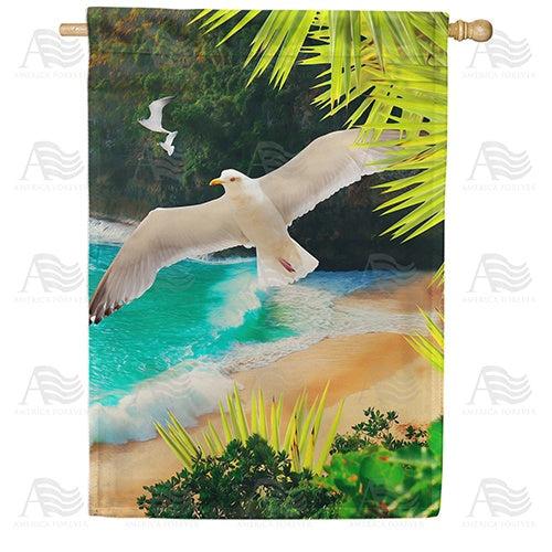 Soaring Gulls Double Sided House Flag