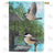 Chickadees At Feeder Double Sided House Flag