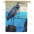 Heron At Ocean Sunset Double Sided House Flag