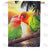 Kissing Lovebirds Double Sided House Flag