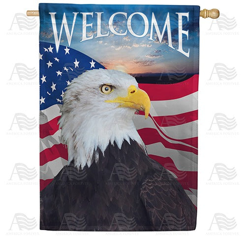 Face Of Freedom Double Sided House Flag