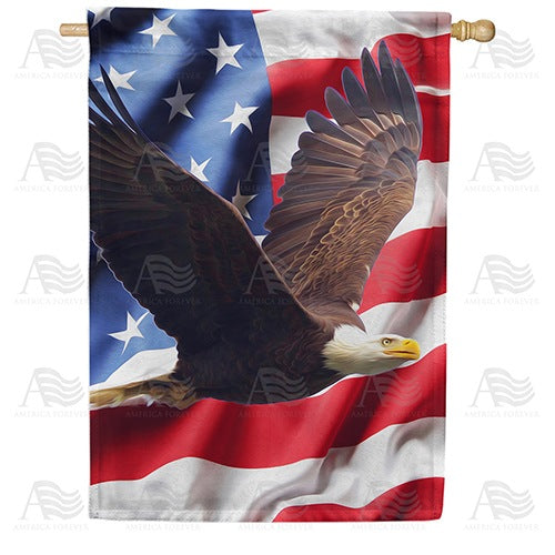 Wings Of Freedom Double Sided House Flag