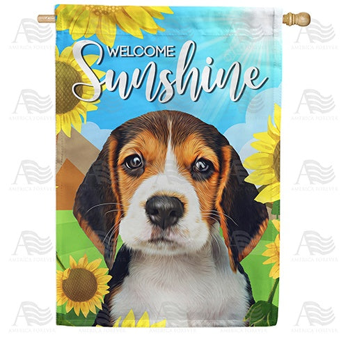 Beagle Puppy Double Sided House Flag