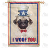 Uncle Sam Pug Double Sided House Flag