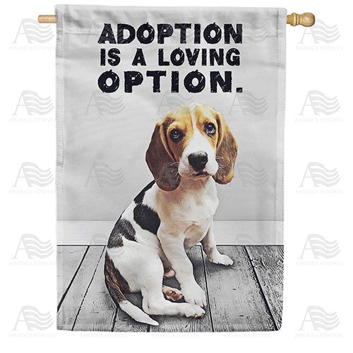 Adopt A Furry Friend Double Sided House Flag