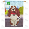 "Can We Go To Dog Park?" Double Sided House Flag