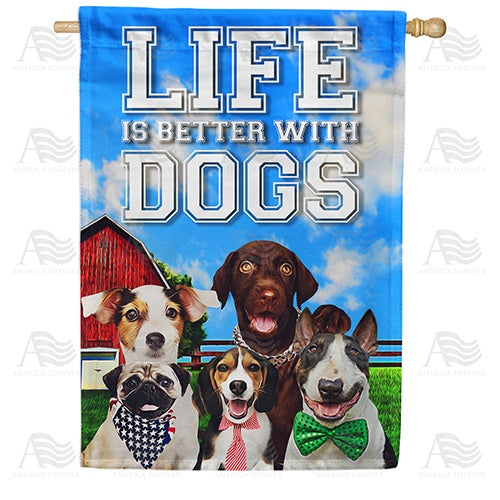 Dog Models Double Sided House Flag