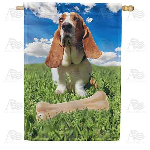 "Finally Found My Bone!" Double Sided House Flag