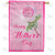 Victorian Pink Rose For Mother Double Sided House Flag