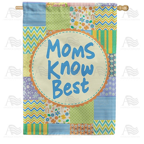 Mom's Patchwork Double Sided House Flag
