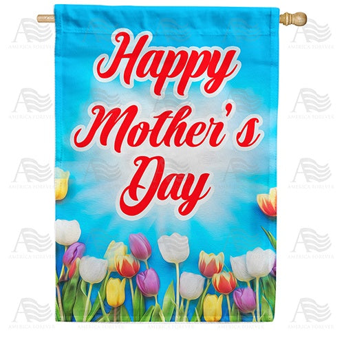 Mom's Special Day Double Sided House Flag